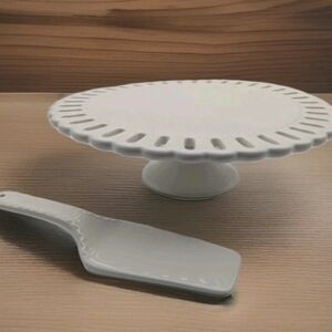 Cake Stand with Server, White, Portmeirion studio